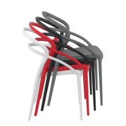 Pia Chaise de jardin tendance empilable en polypropylène