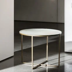 Piktor Sovet Table basse ronde en verre