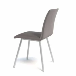 Pisa Chaise de salle à manger moderne en métal et simili