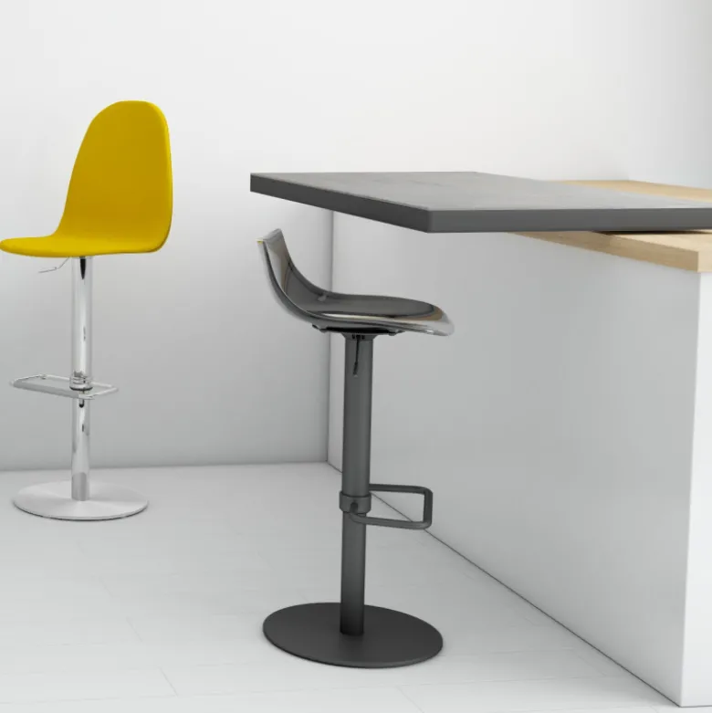 Play Tabouret réglable moderne en synthétique et métal