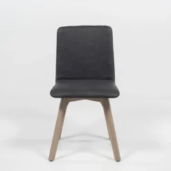 Plaza diamant Chaise de séjour scandinave matelassée en synthétique et bois