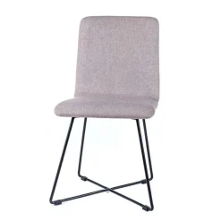 Plaza diamant Chaise design en tissu avec pieds filaires en métal noir