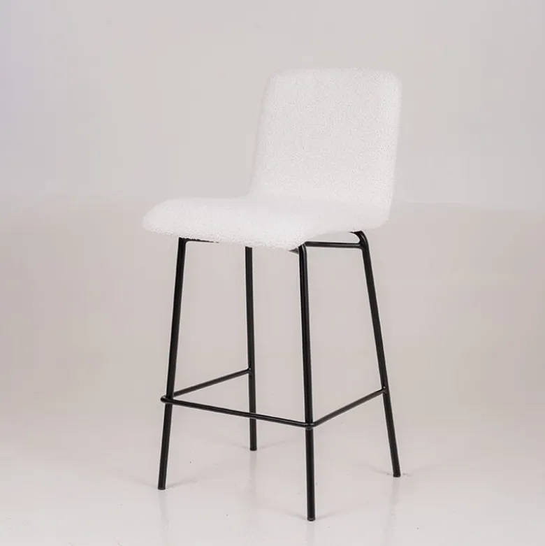 Plaza Tabouret snack moderne en tissu et pieds en métal