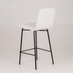 Plaza Tabouret snack moderne en tissu et pieds en métal