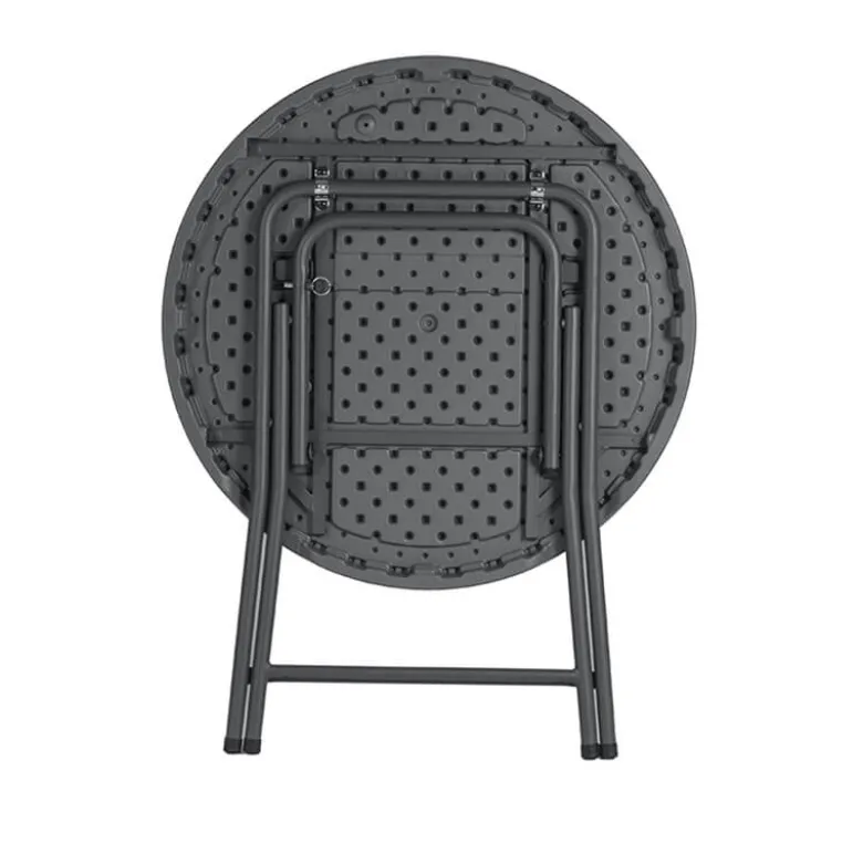 PraxisTable pliante ronde gris foncé