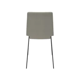 Primera Chaise moderne tissu et pieds métal