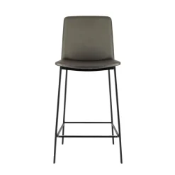 Primera Tabouret snack belge rembourré en simili et pieds en métal