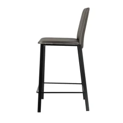 Primera Tabouret snack belge rembourré en simili et pieds en métal
