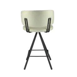 Prélude Tabouret snack en tissu et pieds métal