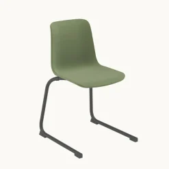 Proza Chaise pied luge inversé empilable en métal coque polypropylène