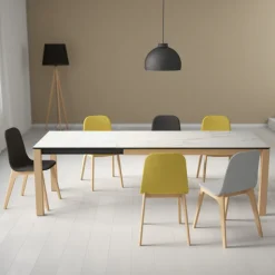 Quadra Table moderne en céramique extensible