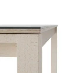 Quadra Table moderne en verre extensible