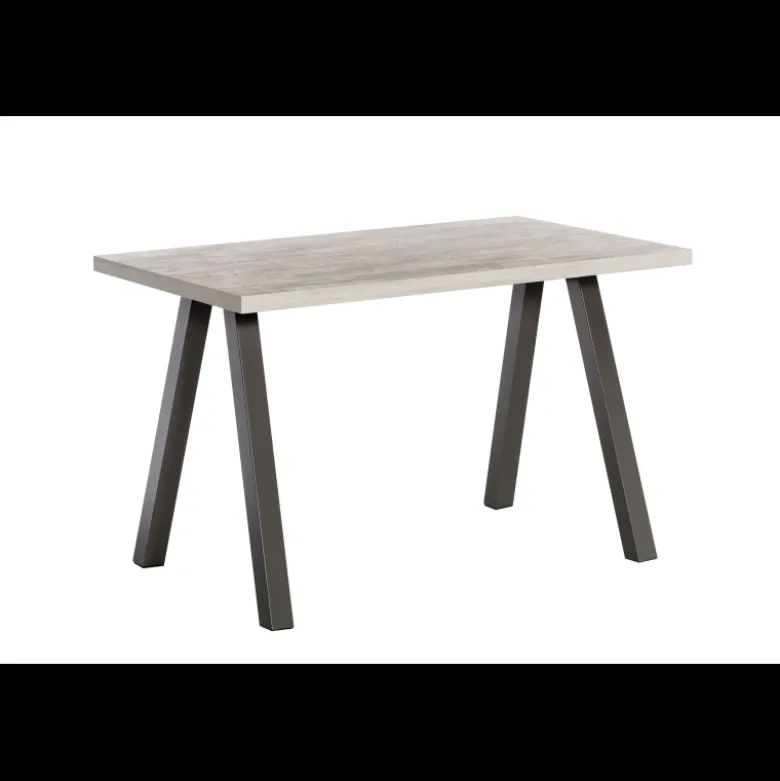 Queen Table snack rectangulaire en stratifié et métal