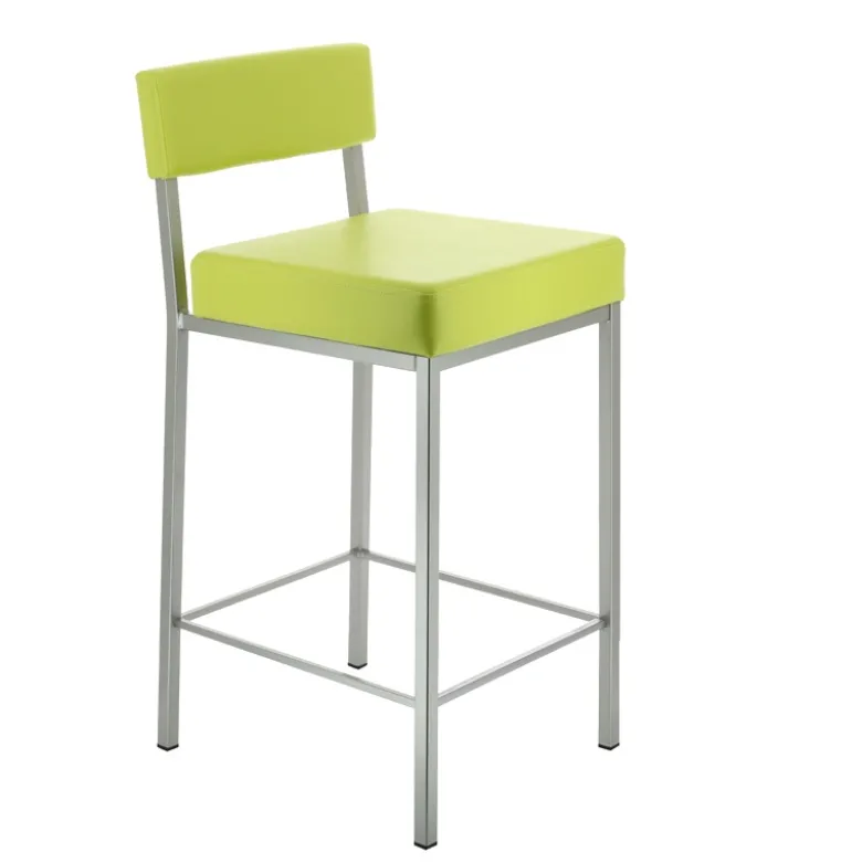 Quinta Tabouret snack moderne en métal et simili
