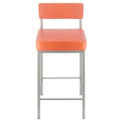 Quinta Tabouret snack moderne en métal et simili