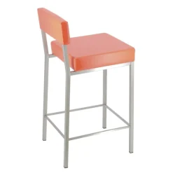 Quinta Tabouret snack moderne en métal et simili