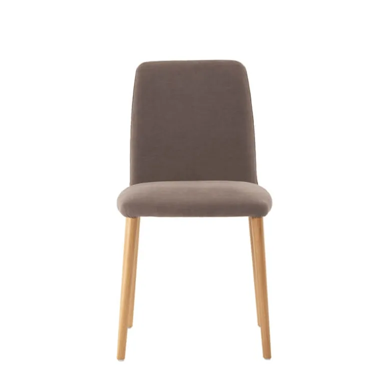 Rob C01 Mobitec® Chaise moderne en tissu rembourrée avec pieds en bois massif