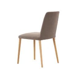 Rob C01 Mobitec® Chaise moderne en tissu rembourrée avec pieds en bois massif