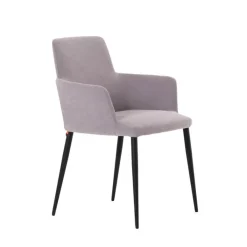 Rob C04 Mobitec® Fauteuil de salle à manger confortable en tissu et pieds métal