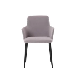 Rob C04 Mobitec® Fauteuil de salle à manger confortable en tissu et pieds métal
