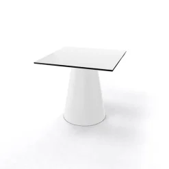 Roller H55 Table d'appoint carrée design italien à pied central