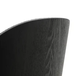 SimoneChaise bimatière en tissu dossier bois avec pieds en métal