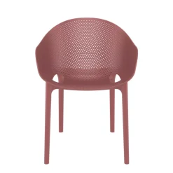 Sky Pro Fauteuil moderne empilable avec coque microperforée en polypropylène
