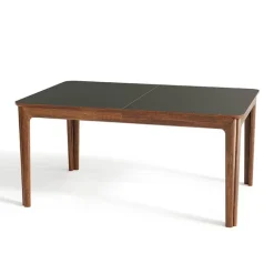 SM26/27 Table danoise extensible en bois massif et en stratifié noir