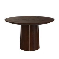 SM33 Table ronde extensible en bois avec pied central
