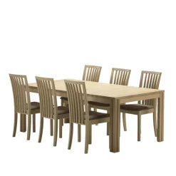 SM23/24 Table scandinave rectangulaire en bois avec allonges