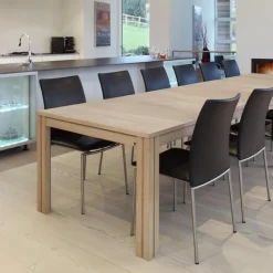 SM23/24 Table scandinave rectangulaire en bois avec allonges