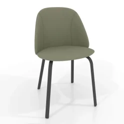 Sofia Chaise cosy en simili avec pieds métal