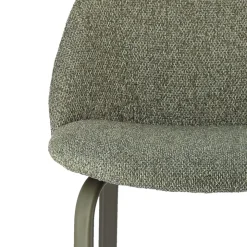 Sofia Tabouret snack confortable en tissu avec pieds en métal