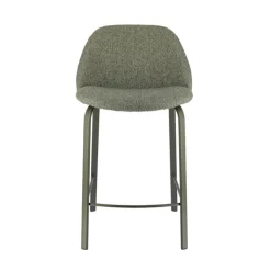 Sofia Tabouret snack confortable en tissu avec pieds en métal