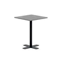 Spinner Petite table snack carrée en stratifié avec pied central en métal