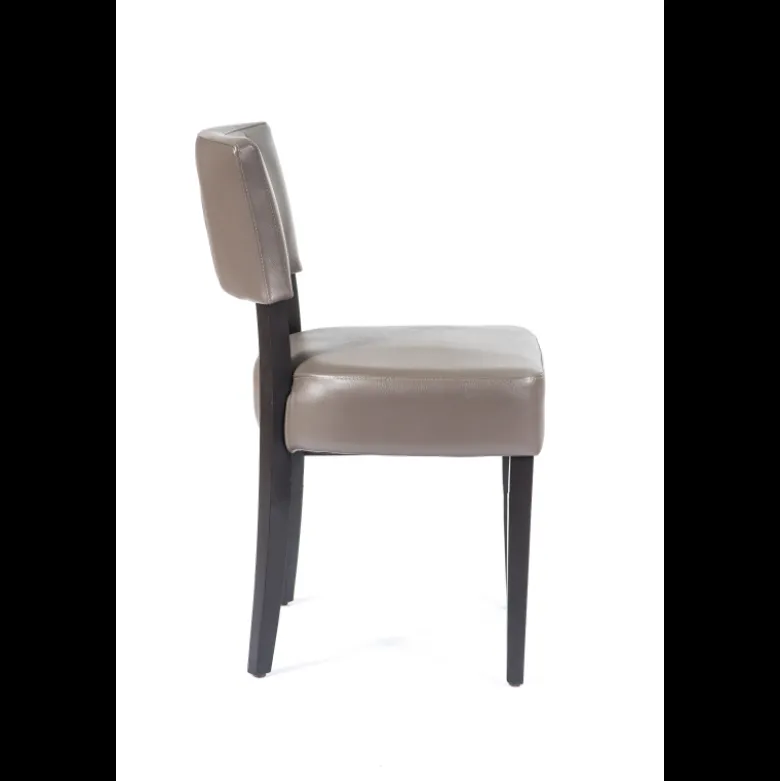 Steffi 2 Chaise de salle à manger en synthétique et bois