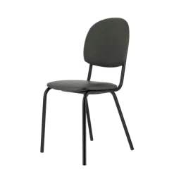 STR5 Chaise de cuisine en simili et métal