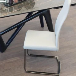 Sveva SLH Chaise de salle à manger italienne pieds luge