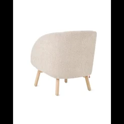Thalia Mobitec ® Fauteuil confortable en tissu avec pieds en bois