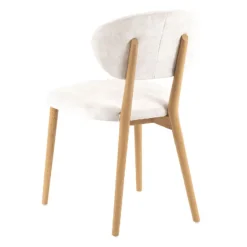 Toro Mobitec® Chaise moderne en tissu et bois massif