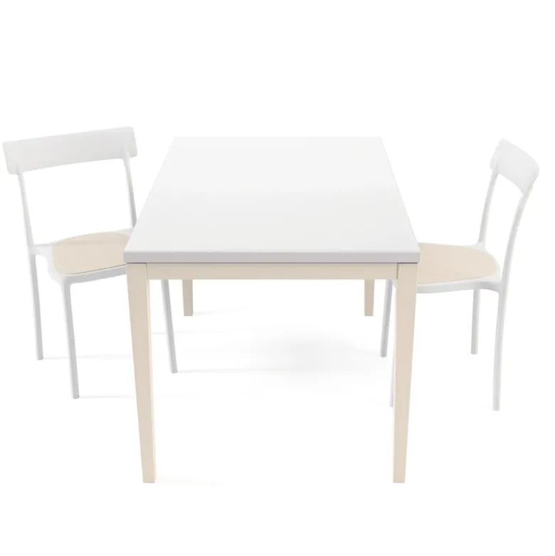 Toy bois Table de cuisine en verre avec rallonge