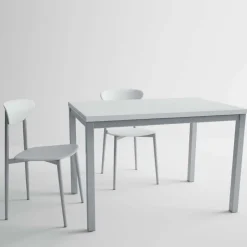 Toy métal Table de cuisine en verre avec rallonge hauteur 75 cm