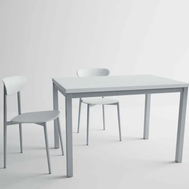 Toy métal Table de cuisine en verre avec rallonge hauteur 75 cm