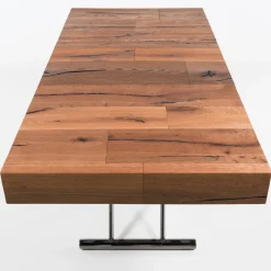 Ulisse Table relevable extensible pour petit espace en bois
