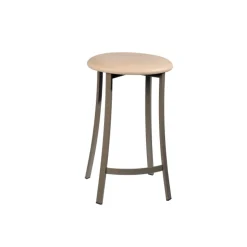 Urane Carrier® Tabouret snack sans dossier en synthétique et métal fabriqué en France