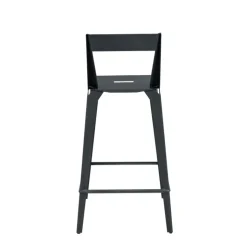 Valence Carrier® Tabouret snack industriel français en métal avec dossier