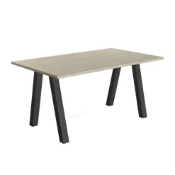Veneto Table moderne rectangulaire en stratifié avec pieds obliques