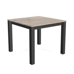 Verona Table carrée avec pieds métal conçue en Belgique