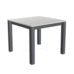 Verona Table carrée avec pieds métal conçue en Belgique