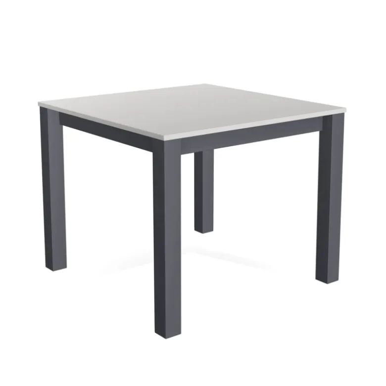 Verona Table carrée avec pieds métal conçue en Belgique